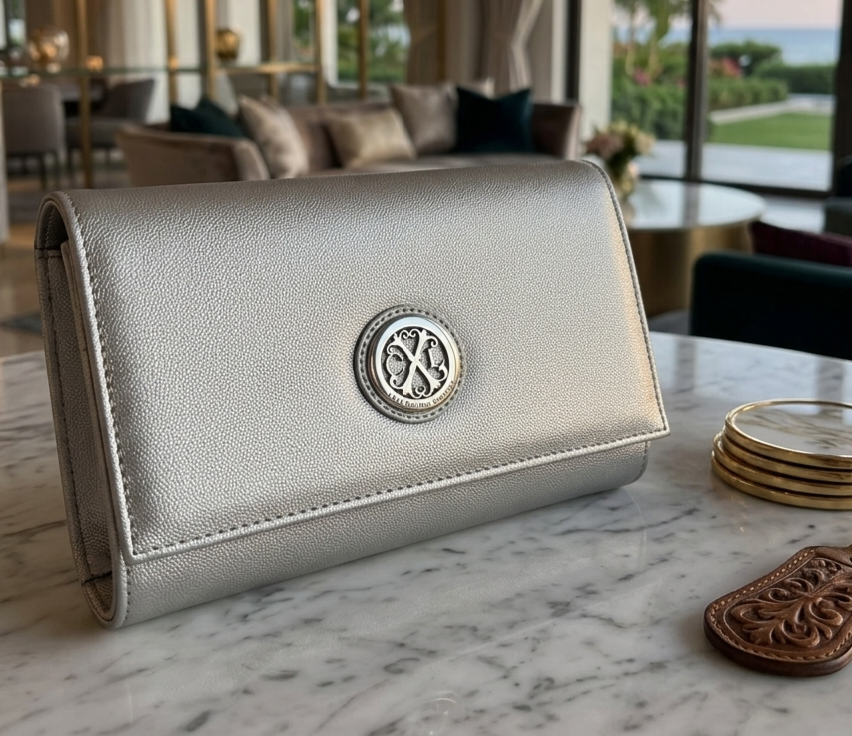 Silver Beach Clutch